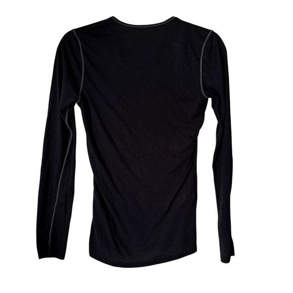 Pepper Womens Black Long Sleeve Top Medium 100% Polyester Lightweight & Comfort - Picture 2 of 7